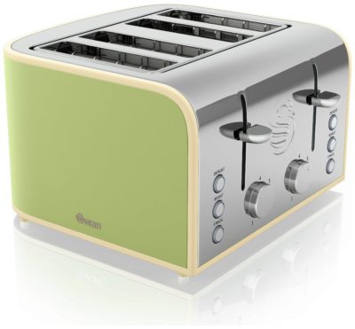 Swan - Toaster - Retro - 4 Slice - Green.
